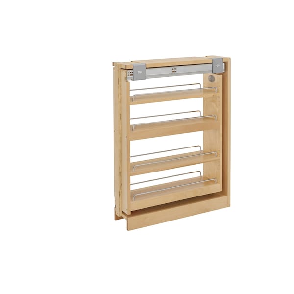Rev-A-Shelf Maple Veneer, Light Brown, 6 in W, 30 in H, 23 in D, 23 in L, Light Brown 432-BFSC-6C - main